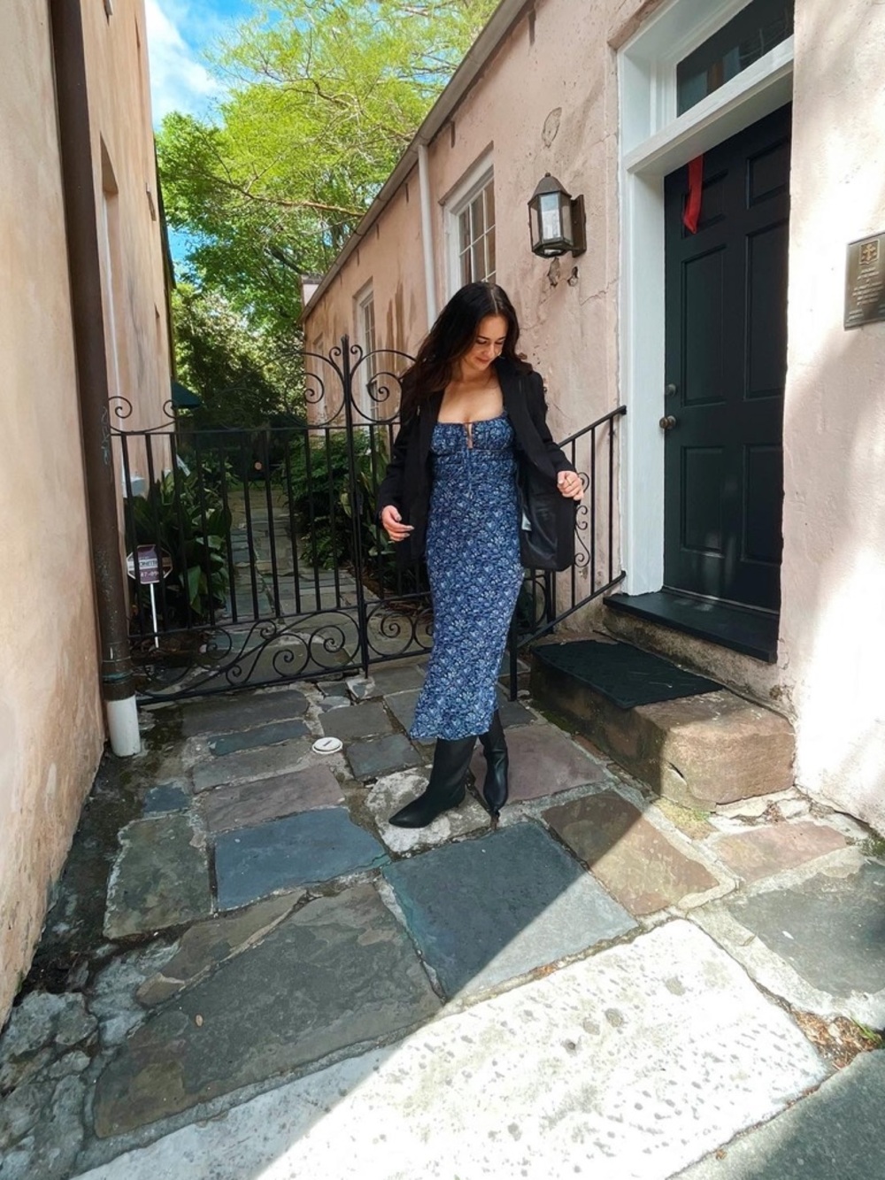 Free People Aglow Midi Dress in Blue - Picture 2 of 10